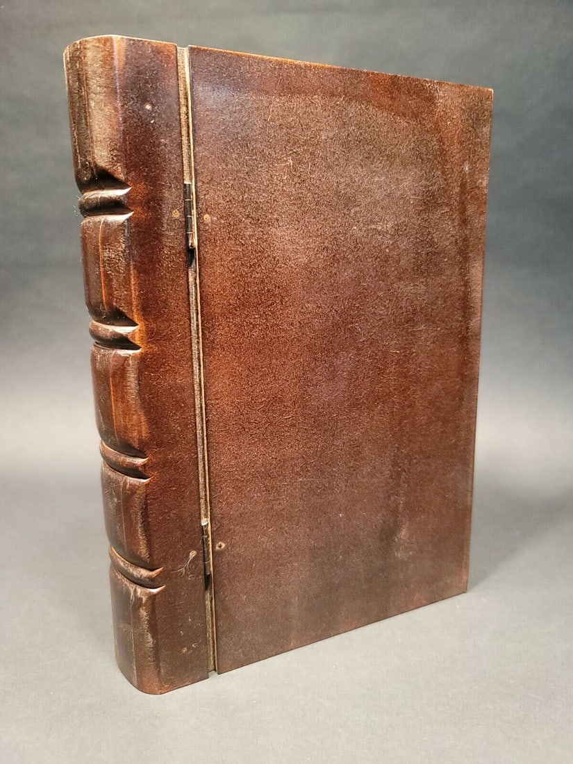 Wood Faux Book Secret Box Brown (1 of 12)