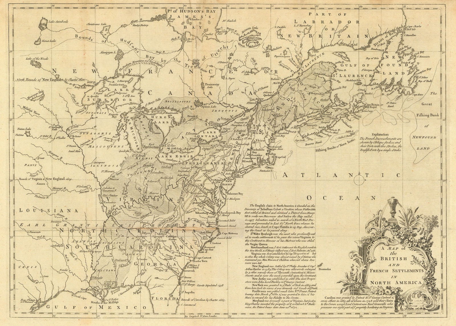 A map of the British and French Settlements in North America. LODGE 1755 (1 of 1)