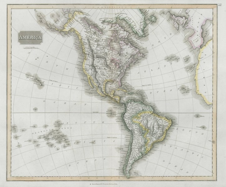 America. North/South Americas. California Missions. THOMSON 1830 old map (1 of 3)