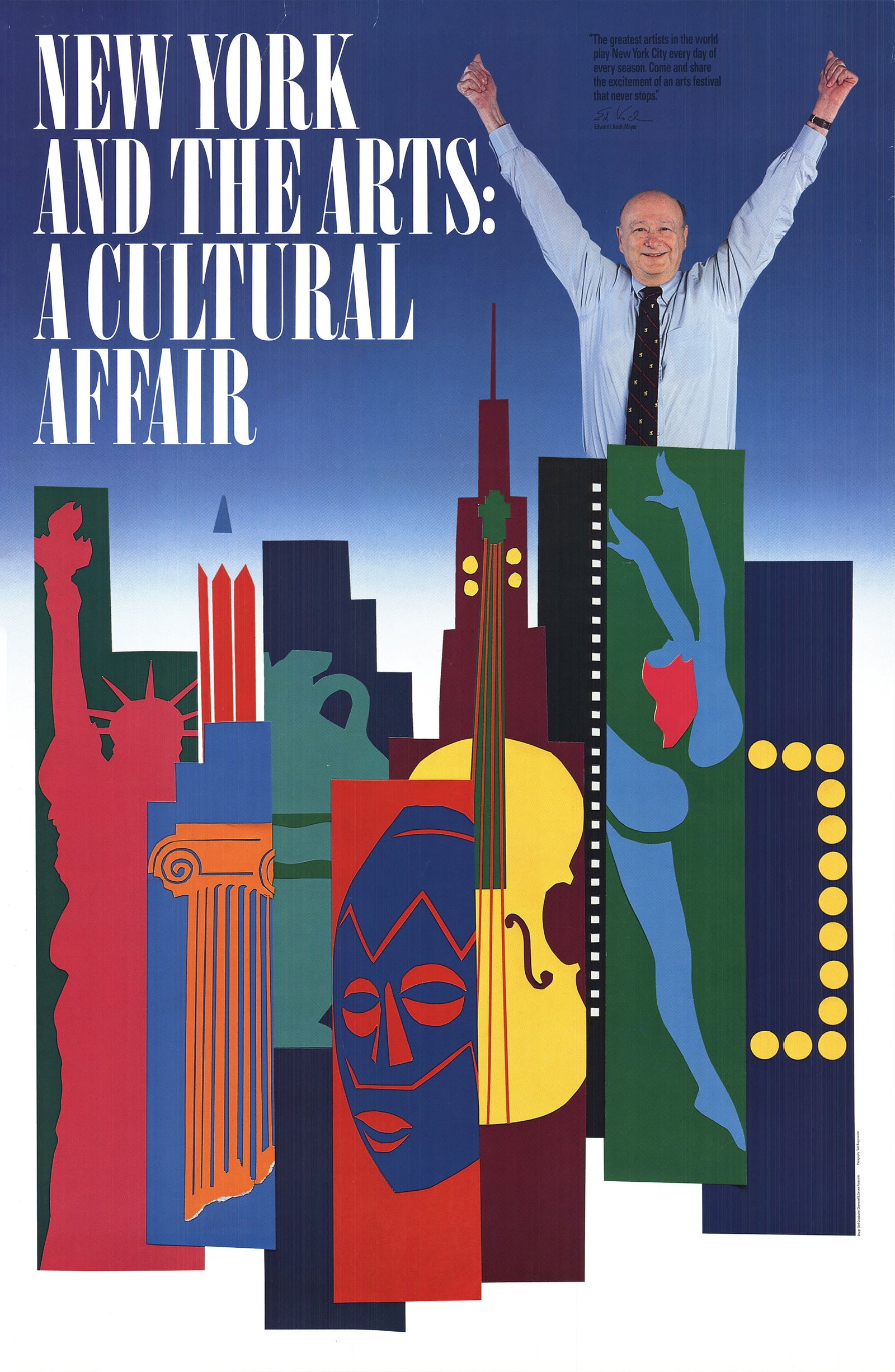 Ivan Chermayeff - New York and the Arts: A Cultural Affair - Offset Lithograph 46" x 30" (1 of 3)