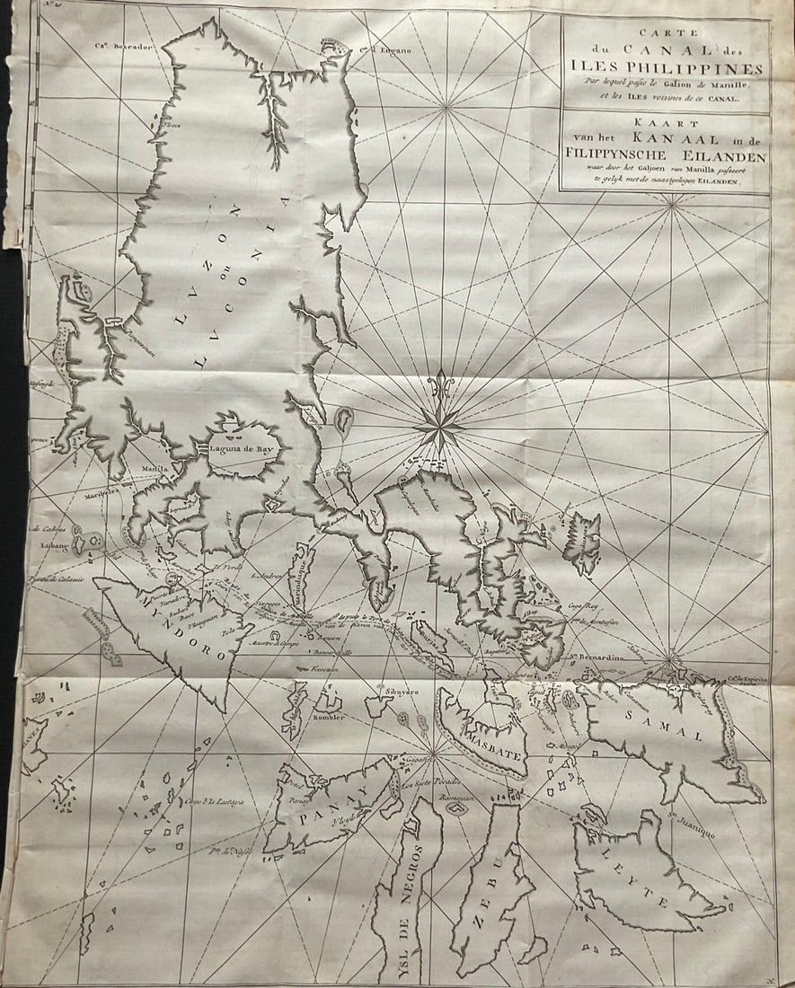 Antique Nautical Chart of the Philippines: Manila Galleons Route by English Pirate George Anson,: Title: Antique Nautical Chart of the Philippines: Manila Galleons Route by English Pirate George Anson, 1749 Date/Period: 1749 Materials: Copper plate engraved Size: 21 1/4 x 16 3/4”. Step into 