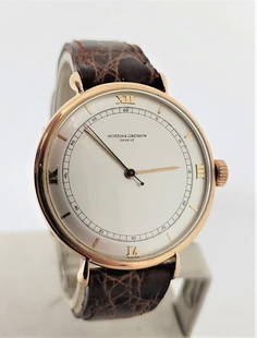 Vintage 18k Rose Gold VACHERON CONSATNTIN Winding Watch c.1948 Cal P454 EXLNT: Vintage 18k Rose Gold VACHERON CONSATNTIN Winding Watch c.1948 Cal P454* EXLNT* SERVICED ​ Great present for yourself or someone you love as well as for vintage collectors or enthusiasts! * Soli