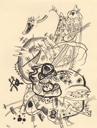 Kandinsky Woodcut for Klange 4 XX siecle 1975 (1 of 1)