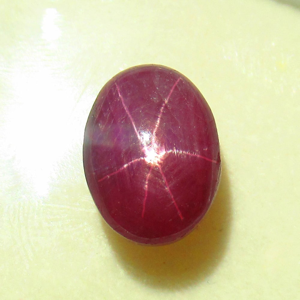 14.78 Ctw Natural Deep Red Ruby Star Ruby Oval Cabochon (1 of 2)