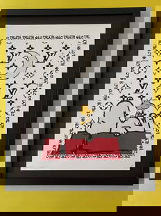 DEATH NYC Hand Signed LARGE Print Framed 16x20in COA POP ART SNOOPY PEANUTS LV N: This is a Stunning and Scarce 100% Authentic New Print by Death NYC Hand Signed and Numbered in Pencil by the Artist Limited Edition of 100 Large Size: 45cm x 32cm About 18x13in Fine Art 300 gsm Paper