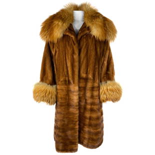 Vintage John Galliano Paris Brown Mink Fur Midi Coat Jacket: Title: Vintage John Galliano Paris Brown Mink Fur Midi Coat Jacket Description: Product details: Featuring 100% mink fur with collar and pocket on the sides, no closure and 100% silk double lining, mi