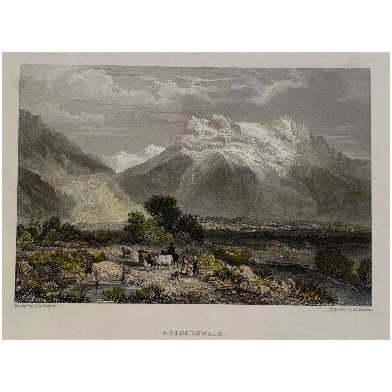 Grindelwald (Switzerland) - Original antique engraving (1833) (1 of 4)