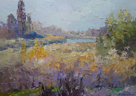 Oil painting Outside the town Serdyuk Boris Petrovich: Title: Oil painting Outside the town Serdyuk Boris Petrovich Description: №SERB 702 *** ABOUT THIS PAINTING *** * TITLE: "Outside the town" * ARTISTS: Serdyuk Boris Petrovich * SIZE: 50x70 cm/'1