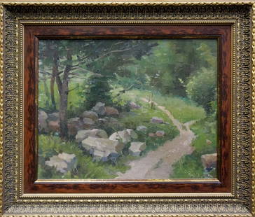 Oil painting Road to the forest Zuev Mikhail Ivanovich: Title: Oil painting Road to the forest Zuev Mikhail Ivanovich Description: №Verns 166 *** ABOUT THIS PAINTING *** * TITLE: "Road to the forest" * ARTISTS: Zuev Mikhail Ivanovich * SIZE: 29x38 cm