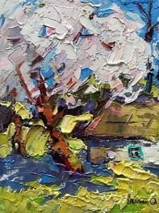 Oil painting Spring Kalenyuk Alex: Title: Oil painting Spring Kalenyuk AlexDescription: ?Kalen 534 *** ABOUT THIS PAINTING *** * TITLE: "Spring" * ARTISTS: Kalenyuk Alex * SIZE: 20x15 cm/'7.87x5.90 inches' * MEDIUM: oil, canvas * HAND