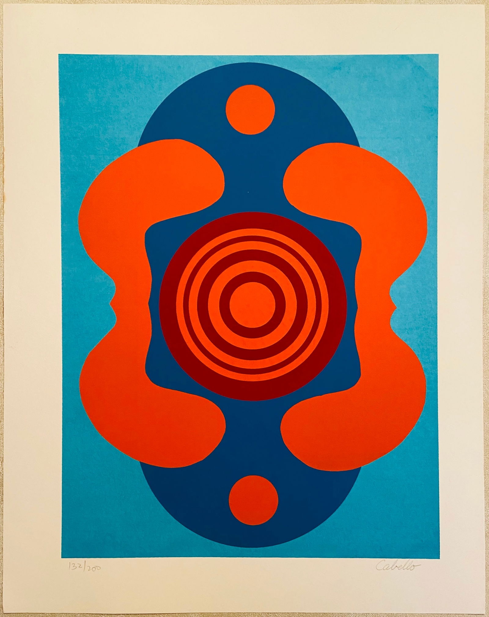 Cabello: Blue Orange Abstract (1 of 1)