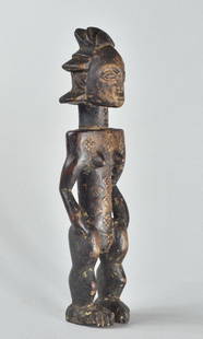 LUBA Shankadi female cult figure statue sculpture Congo Drc African Tribal 1321: CONGO DRC LUBA SHANKADI Female Cultual Figure The Luba are a great people in eastern DRC. Their caryatid seats, their cup holders, chiefs' sticks, arrow holders, adzes and ancestral statues are very