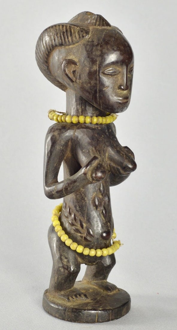 LUBA Female Figure Statue Congo Upemba DRC African Tribal Art 1469 (1 of 11)