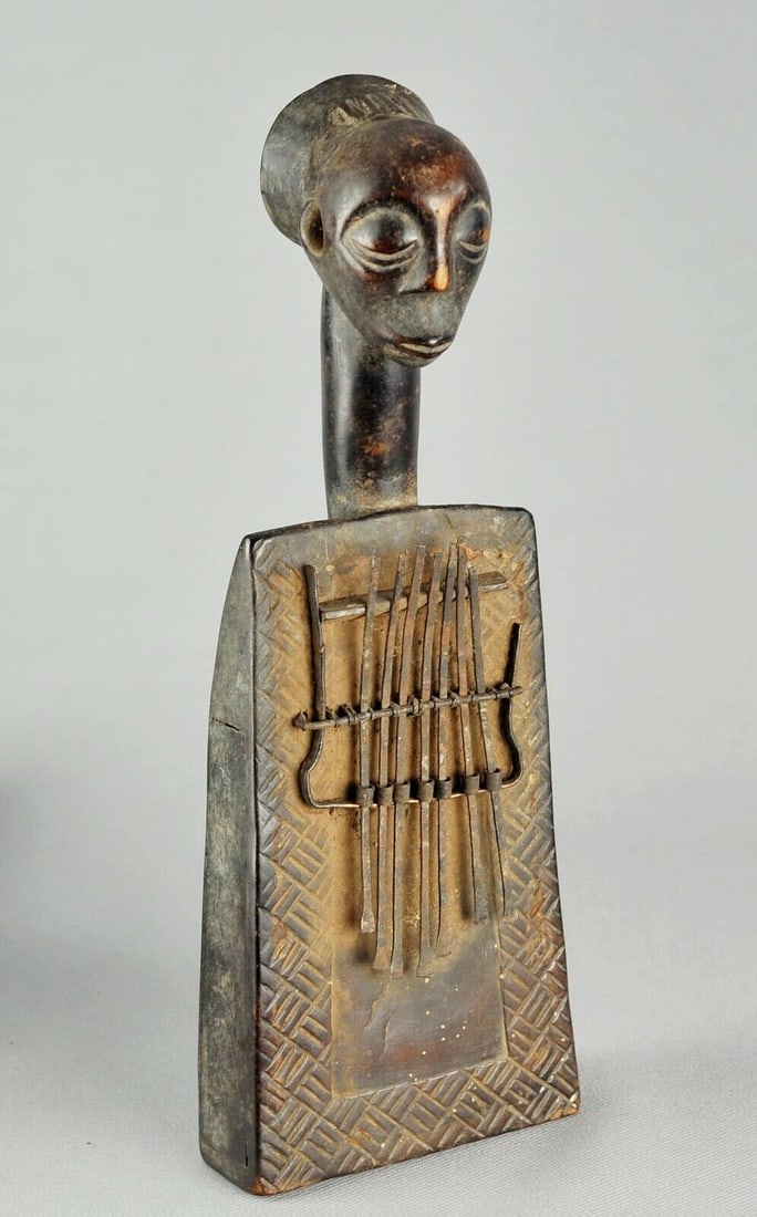 Superb LUBA Thumb Piano lamellophone sanza Mbira African Tribal Musical Art 1226 (1 of 12)