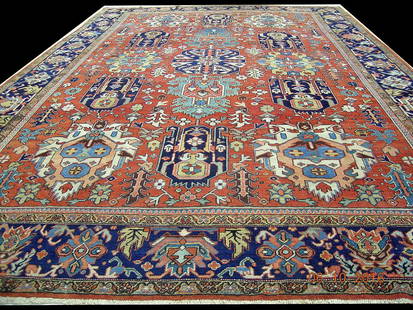 Antique Heriz Carpet 11'5'' X 14'5'', Item # 51639: Type: HERIZOrigin: NORTHWEST PERSIACirca: 1900Size/Feet & Inches: 11'5'' x 14'5''Size/Meters: 3.48 x 4.39Item Number: 51639Condition: All modern items are brand new and never used. All first quality