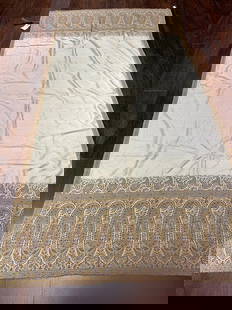 Antique Paisley Shawl 4'5'' X 8'9'', Item # 57105: Type: PAISLEY SHAWL Origin: FRANCE Circa: 1880 Size/Feet & Inches: 4'5'' x 8'9'' Size/Meters: 1.35 x 2.67 Item Number: 57105 Condition: Excellent condition. Reserve: $800.00 Shipping: Domestic: Fre