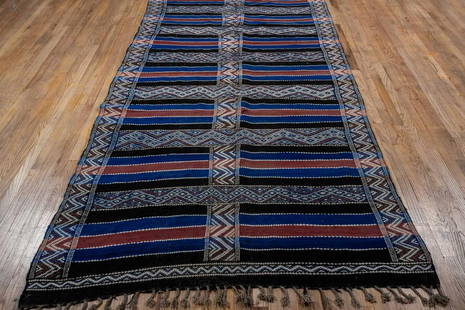 Modern Kilim 5'3'' X 11'1'', Item # 57057: Type: KILIMOrigin: TURKEYCirca: MODERNSize/Feet & Inches: 5'3'' x 11'1''Size/Meters: 1.6 x 3.38Item Number: 57057Condition: Excellent condition. Reserve: $600.00 Shipping:Domestic: Free shipping to