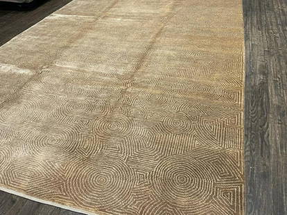 ART DECO Circa MODERN Hand knotted with highest quality: Type: ART DECO Origin: INDIA Circa: MODERN Size/Feet & Inches: 9'0'' x 11'9'' Size/Meters: 2.74 x 3.58 Item Number: 56163 Additional Info: Hand knotted with highest quality wool. Condition: All modern