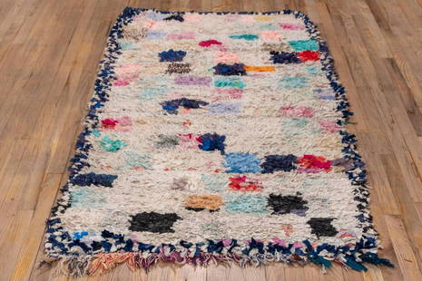 Modern Rag Rug 3'6'' X 6'6'', Item # 57066: Type: RAG RUGOrigin: MOROCCOCirca: MODERNSize/Feet & Inches: 3'6'' x 6'6''Size/Meters: 1.07 x 1.98Item Number: 57066Made with recycled material.Condition: Excellent condition. Reserve: $250.00 