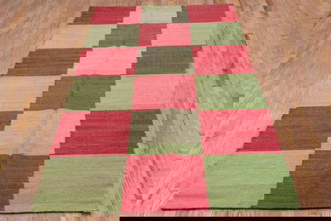 Kilim Rug 3'11'' X 7'1'', Item # 57003: Type: KILIM Origin: Turkey Circa: Modern Size/Feet & Inches: 3'11'' x 7'1'' Size/Meters: 1.19 x 2.16 Item Number: 57003 Condition: Excellent condition. Reserve: $125.00 Shipping: Domestic: Free shi