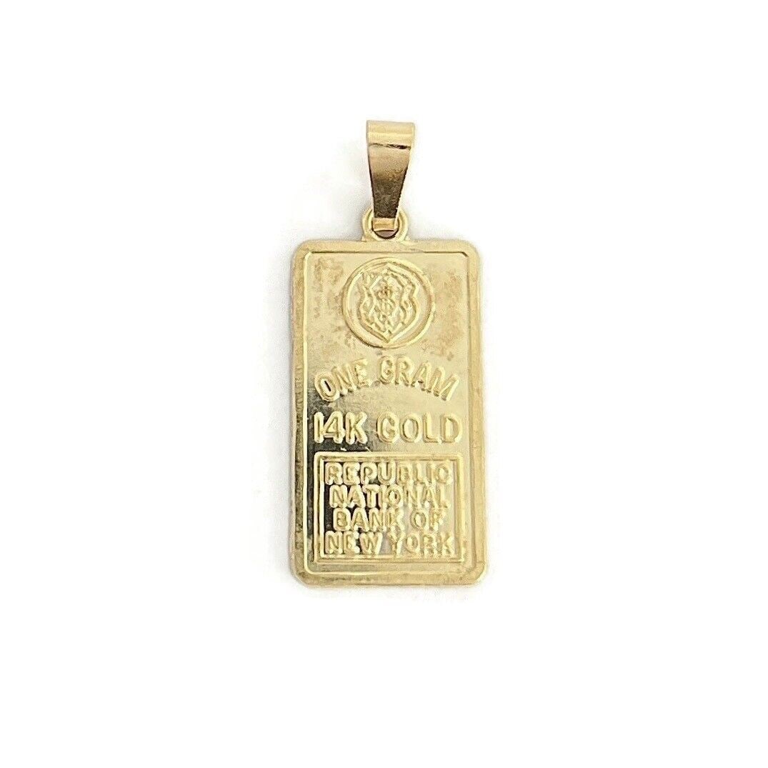 Vintage One Gram 14K Gold Bank of New York Pendant Charm 14K Yellow Gold 1.05 Gr: Vintage One Gram 14K Gold Bank of New York Pendant Charm 14K Yellow Gold 1.05 Gr This is a unique pendant charm that can be worn on the necklace or bracelet chain of your choice. Please let us know if