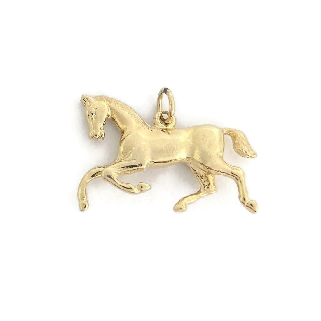 Vintage Horse Necklace Pendant Bracelet Charm 14K Yellow Gold, 3.19 Grams (1 of 6)