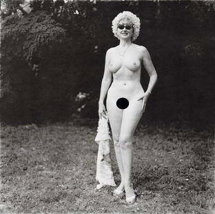 DIANE ARBUS - Nudist Lady With Sunglasses, PA, 1965: Artist: Diane ArbusTitle: Nudist Lady With Sunglasses, PA, 1965Medium: Photo Litho, 1972, USADimensions: 8.3x8.25"Description: Heat Wax Mounted on 11x14" Conservation BoardArtist Bio: Diane Arbus