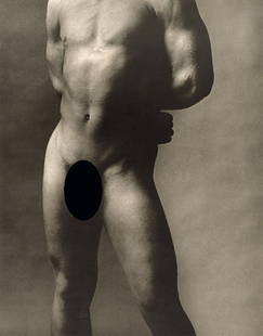 KEN HAAK - Male Figure, 1974: Artist: Ken Haak Title: Male Figure, 1974 Medium: Photo Litho, 1986, USA Dimensions: 10.45x13.35" Description: Heat Wax Mounted on 14x18" Conservation Board Artist Bio: Ken Haak (1923 - 1991) Celebrat