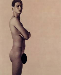 KARL LAGERFELD - Ivan Abujamra: Artist: Karl Lagerfeld Title: Ivan Abujamra Medium: Large Satin Finish Umber Photolithograph, 1997 Dimensions: 10.7x13.35" Description: Unmounted Artist Bio: Karl Otto Lagerfeld was a German creative