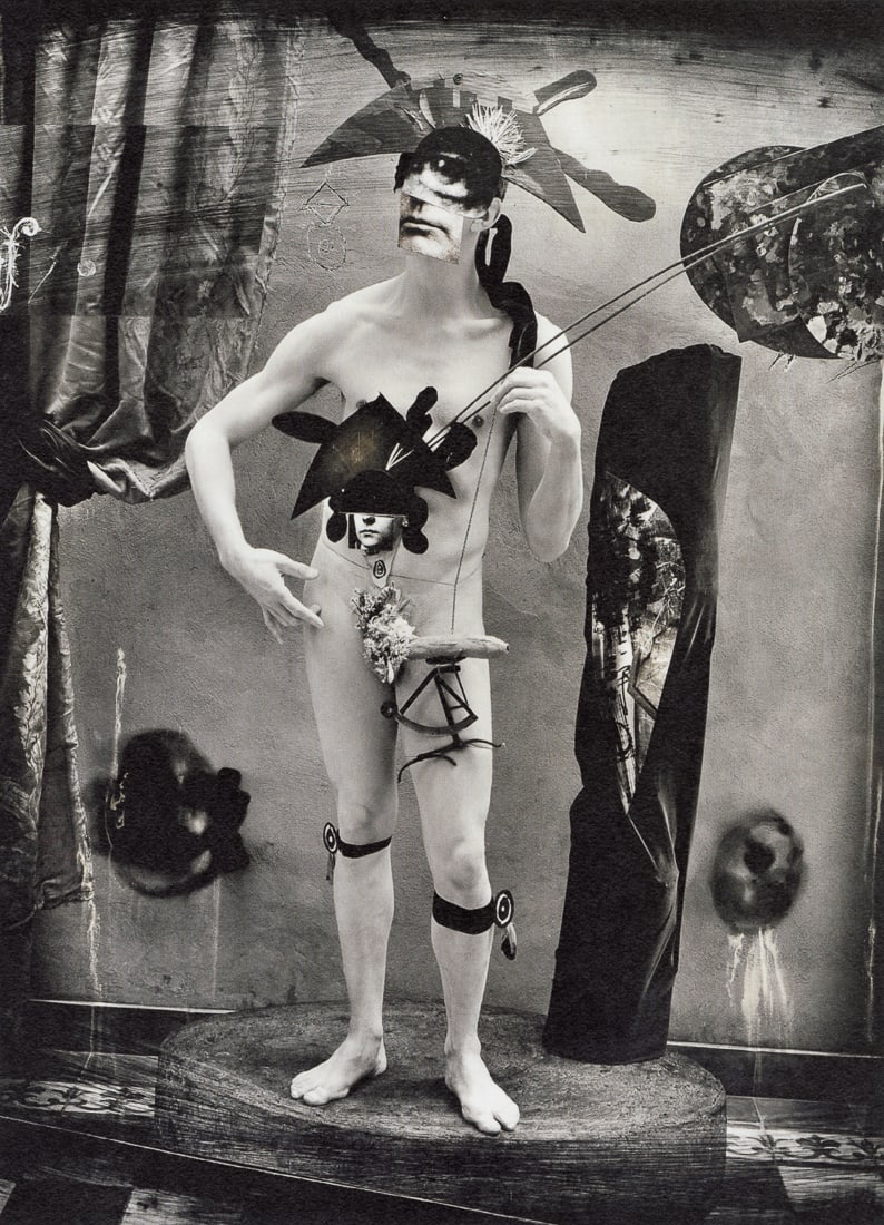 JOEL-PETER WITKIN - Monsieur Baguette as Orpheo 2004: Artist: Joel-Peter Witkin Title: Monsieur Baguette as Orpheo, 2004 Medium: Photo Litho, 2011, Czech Republic Dimensions: 5.55x7.7" Description: Heat Wax Mounted on 8.5x11" Conservation Board Artist Bi