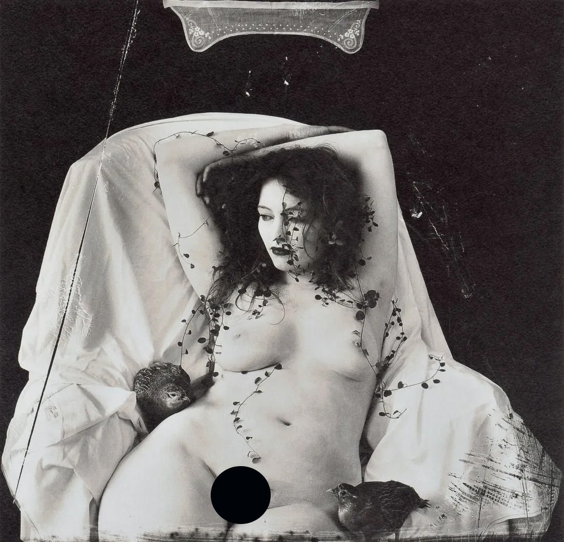 JOEL-PETER WITKIN - White on White, 2009: Artist: Joel-Peter Witkin Title: White on White, 2009 Medium: Photo Litho, 2011, Czech Republic Dimensions: 6.45x6.2" Description: Heat Wax Mounted on 8.5x11" Conservation Board Artist Bio: Joel-Peter