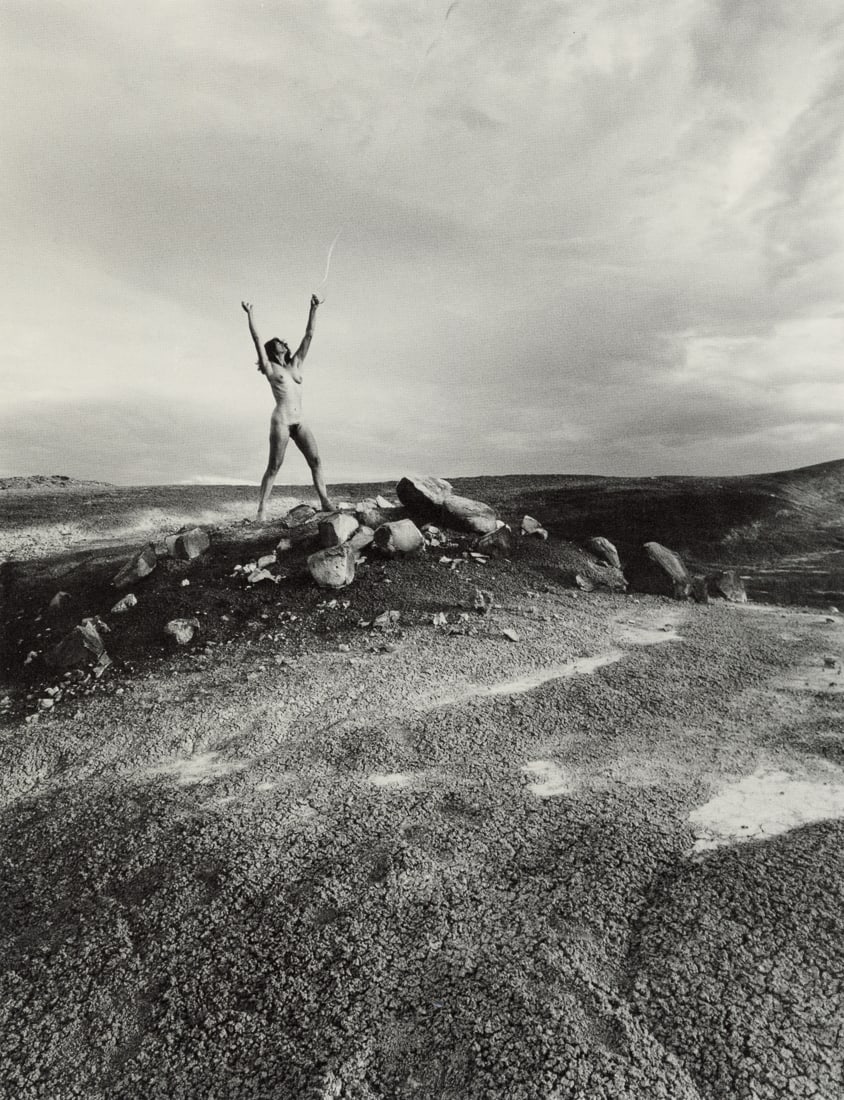 JUDY DATER - Self Portrait Sequence, No. 5, 1982: Artist: Judy Dater Title: Self Portrait Sequence, No. 5, 1982 Medium: Photo Litho, 1986, USA Dimensions: 5.95x7.75" Description: Heat Wax Mounted on 8.5x11" Conservation Board Artist Bio: Judy Dater i