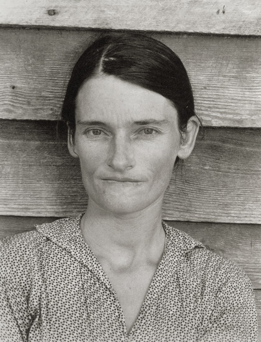 WALKER EVANS - Allie Mae Burroughs, Alabama, 1936: Artist: Walker Evans Title: Allie Mae Burroughs, Hale County, Alabama, 1936 Medium: Photo Litho, 2012, Italy Dimensions: 8.9x11.65" Description: Heat Wax Mounted on 12x16" Conservation Board Artist Bi