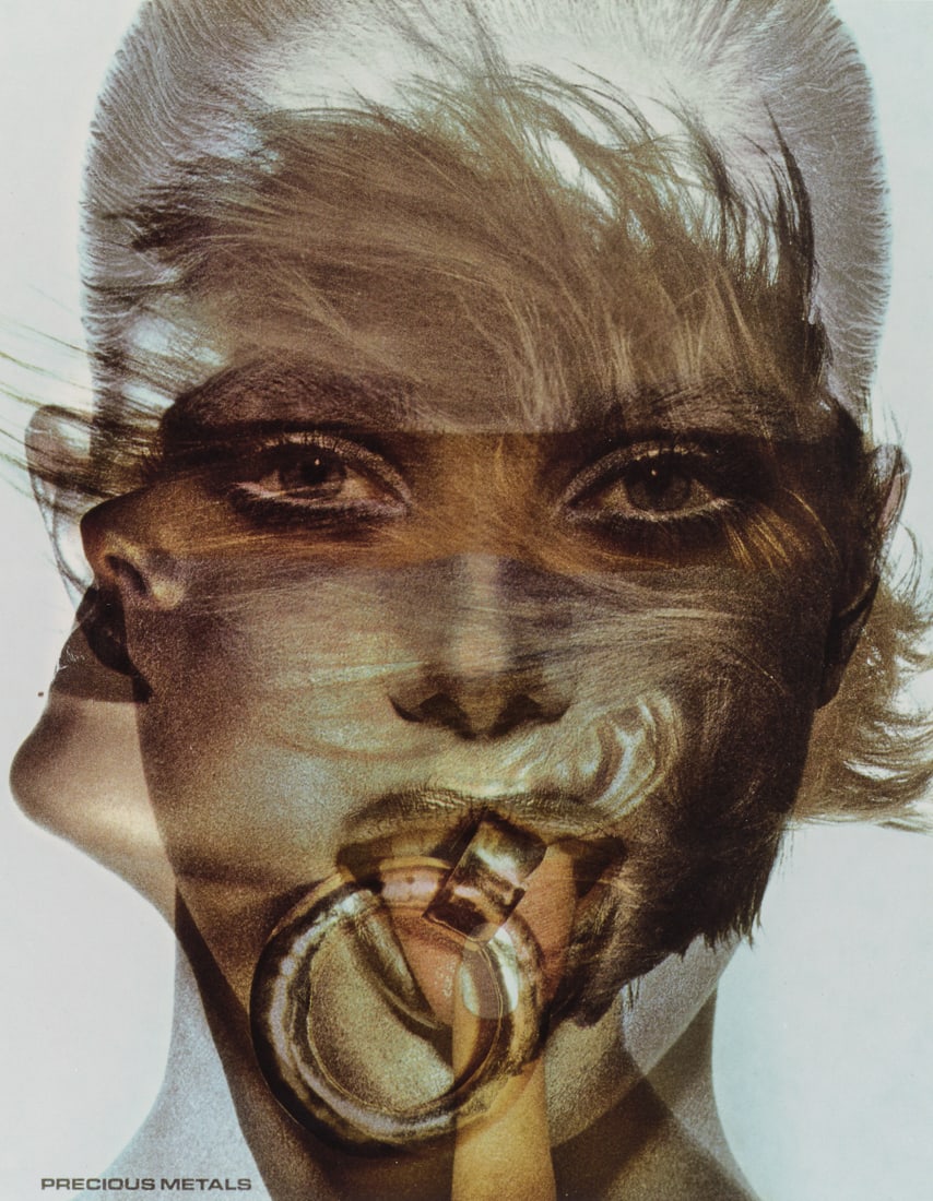 ROBERT HEINECKEN - Precious Metals: Artist: Robert Heinecken Title: Precious Metals Medium: Photo Litho, 2014, Turkey Dimensions: 7.05x9.1" Description: Heat Wax Mounted on 8.5x11" Conservation Board Artist Bio: Robert Heinecken (1931 -