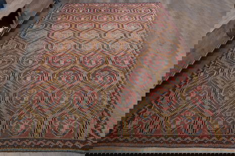 6'2x9'1 MINIMALIST PINK KILIM, Vintage Turkish, Oushak, Aesthetic Kilim, Wool Rug Area: Title: 6'2x9'1 MINIMALIST PINK KILIM, Vintage Turkish, Oushak, Aesthetic Kilim, Wool Rug Area Origin: Turkey Date/Period: 1960 - 1970 Materials: Wool and Cotton Size: Width: 6.2 feet Length: 9.1 feet