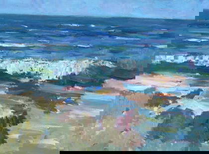 Oil painting Coast Alex Ditriev: 93AD Painter: Alex Ditriev Sіze: 63.5x47.5cm/25x18.7 inches Components: oil, canvas Original painting from our collection ERA: Short information: Alex was born on May 10, 1977 in the city of Nik