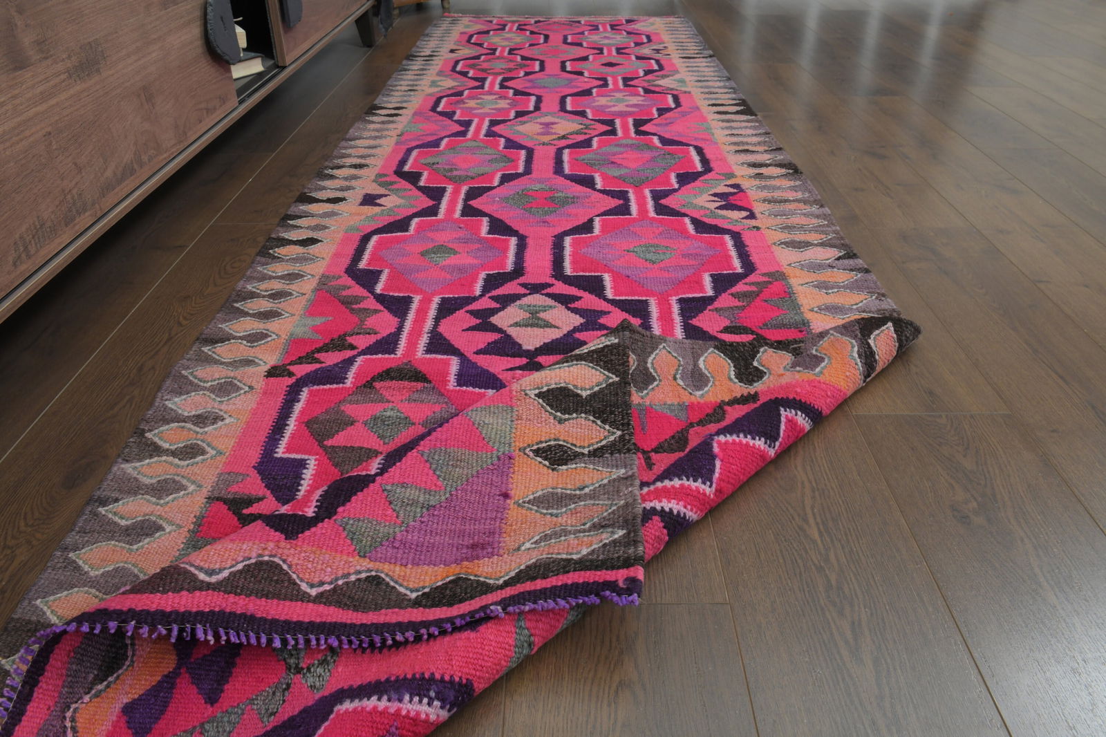 3x11 PINK RUNNER, Turkish Runner Rug, Decor, Vintage, Hallway, Kitchen Decor, Handmade (1 of 10)