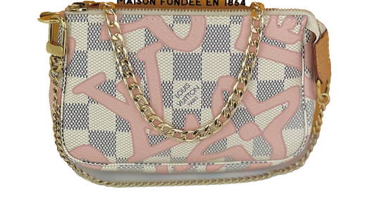 LOUIS VUITTON Mini Pochette Accessories Damier Azur Tahitienne Wristlet: SKU A1022 1222 LOUIS VUITTON Mini Pochette Accessories Damier Azur Tahitienne Wristlet Reserve: $782.00 Shipping: Domestic: Flat-rate of $30.00Â to anywhere within the contiguous U.S. Internationa