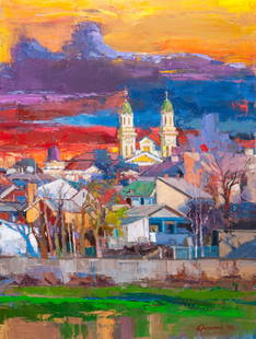 Dulenko Jaroslaw - In the evening: Artist/Title: Dulenko Jaroslaw - In the evening Date: 2023 Medium: oil on canvas Dimensions: 60 x 80 cm Description: Yaroslav Mykolayovych Dulenko - painter, graphic artist, photographer. He was born