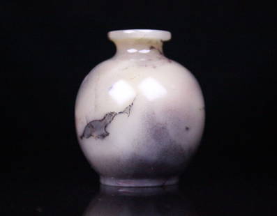 Chinese Shoushan Stone Snuff Bottle/Statue: Title: Chinese Shoushan Stone Snuff Bottle/Statue Date/Period: After1850 Origin: Chinese Dimension: 48x42x42(mm) 1.89x1.65x1.65(inches) Weight 0.25 lbs/112g Materials: Shoushan Stone Reserve: $288.00