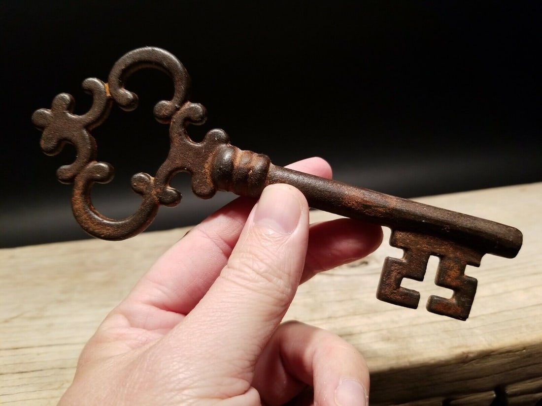 6 1/2" Large Iron Skeleton Church Key (1 of 12)