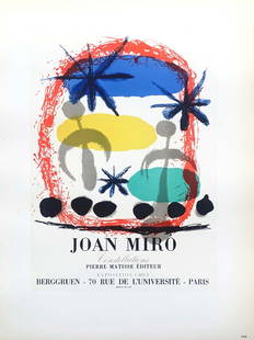 Joan Miro: Joan Miro Lithograph 100, Constellations, Art in posters 1959: Artist: Joan Miro Country: Spain Title: Miro Constellations Medium: Lithograph Paper size: 12.50 X 9.50 inch Printed: 1959 by Mourlot Freres, France ( reduced size from the original one) Provenance: