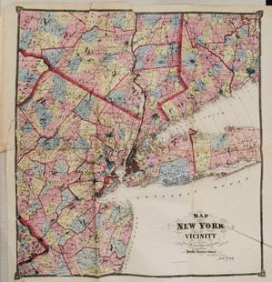 1867 Beers Map of New York City Area -- Map of New York and Vicinity Accompanying "Atlas of New York: Title: 1867 Beers Map of New York City Area -- Map of New York and Vicinity Accompanying "Atlas of New York and Vicinity" Cartographer: J Beers Year / Place: 1867, New York Map Dimension (in.): 29.3 X
