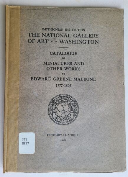 1929 NATIONAL GALLERY of ART CATALOG of MINIATURES by EDWARD MALBORNE antique (1 of 5)