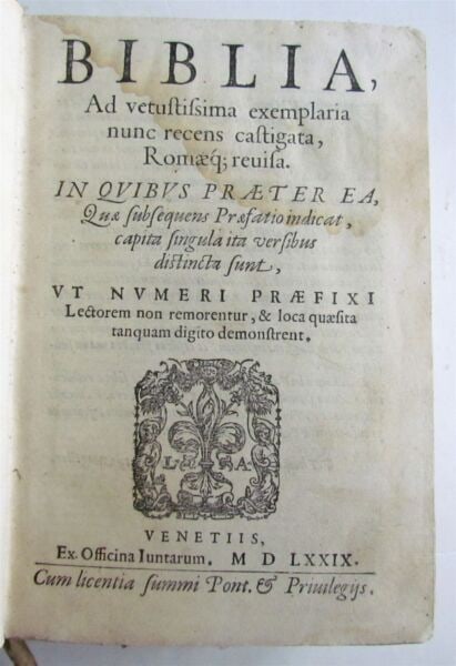 1579 BIBLE antique BIBLIA LATINA 16th CENTURY (1 of 12)