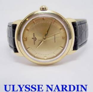Solid 18k ULYSSE NARDIN Automatic Watch c.1960s in EXLNT Condition* SERVICED: Solid 18k ULYSSE NARDIN Automatic Watch c.1960s in EXLNT Condition* SERVICED Vintage Solid 18k U