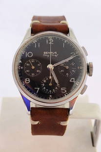 Vintage Mens S/Steel BENRUS Sky Chief Winding Chronograph Watch 280 Valjoux 72: Vintage Mens S/Steel BENRUS Sky Chief Winding Chronograph Watch 280 Valjoux 72* Good Condition* RARE This Men’s BENRUS watch is Swiss made. Great present for someone you love or y