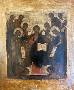 Savior Not Made by Hands: №Icon 62 *** ABOUT THIS ICON *** * TITLE: "Savior Not Made by Hands" - 16th century * SIZE: 32x27 cm/'12.59х10.62 inches' * MEDIUM: wood * HAND PAINTED: Original painting from our collecti