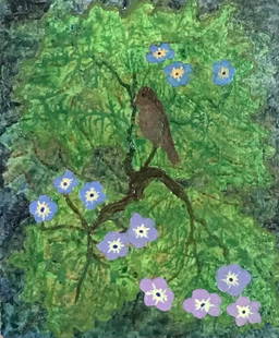 1960''s British Surrealist Oil Painting - ''Remembering Bird'' Fantasy Abstract circa 1960''s: Title: 1960''s British Surrealist Oil Painting - ''Remembering Bird'' Fantasy Abstract circa 1960''s Description: Stunning original oil painting by Elvic Steele depicting this surrealist fantasy abstr