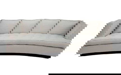 Vintage Mid Century Modern Harvey Probber Style Custom Symmetrical Curved Palm Springs Sofa By Nancy: Vintage Mid Century Modern Harvey Probber Style Custom Symmetrical Curved Palm Springs Sofa By Nancy Corzine Absolutely gorgeous custom designer curved sofa, attributed to Harvey Probber's elegant mid